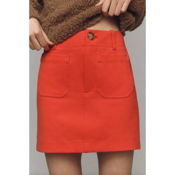 ANTHROPOLGIE x MAEVE Colette Ponte Skirt Mini Edition Red Sz 1X NWT {3E54} - Picture 3 of 5